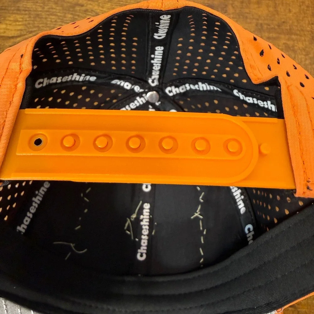Custom Handmade Crochet Granny Square Trucker Hat Snapback Cap Women Orange Boho